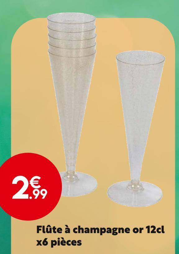 Promo Flûte à champagne or chez Maxi Bazar