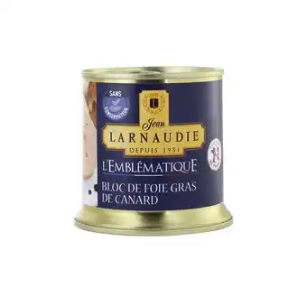 Carrefour Jean larnaudie bloc de foie gras de canard l'emblématique offre