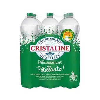 Carrefour Cristaline eau de source gazéifiée offre