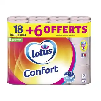 Carrefour Lotus papier toilette confort offre
