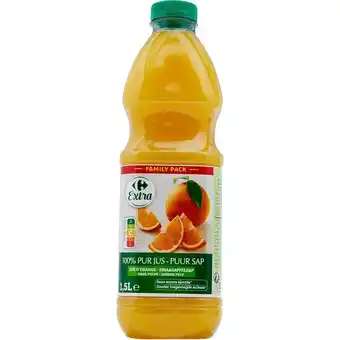 Carrefour Market Sur tous les purs jus en bouteille plastique 1,5l carrefour extra offre