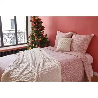 Carrefour Tex home parure berry christmas offre