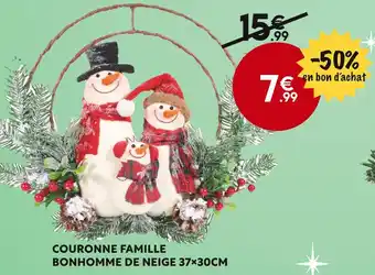 Maxi Bazar Couronne famille bonhomme de neige offre