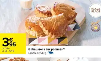 Carrefour 6 chaussons aux pommes offre