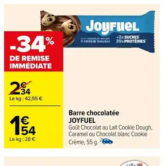 Carrefour Barre chocolatée JOYFUEL offre