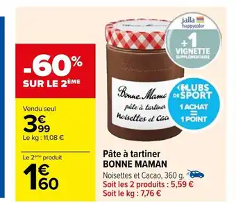 Carrefour Pâte à tartiner BONNE MAMAN offre