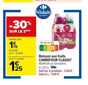 Carrefour Boisson aux fruits CARREFOUR CLASSIC offre