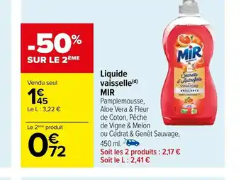 Carrefour Liquide vaisselle(d) MIR offre