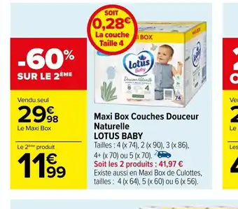 Carrefour Maxi Box Couches Douceur Naturelle offre
