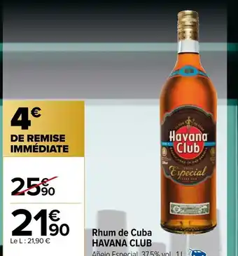 Carrefour Rhum de Cuba HAVANA CLUB offre