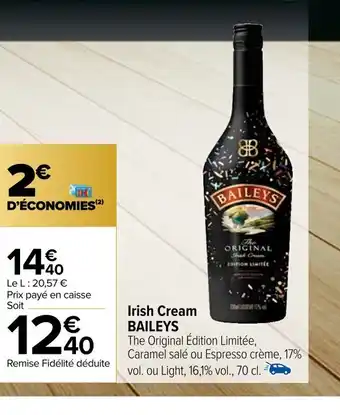 Carrefour Irish Cream BAILEYS offre