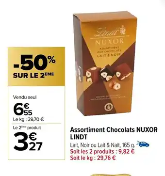 Carrefour Assortiment Chocolats NUXOR LINDT offre