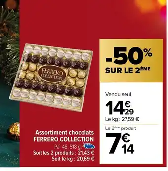 Carrefour Assortiment chocolats FERRERO COLLECTION offre