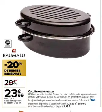 Carrefour Cocotte ovale roaster offre