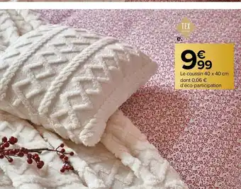 Carrefour Coussin tricot offre