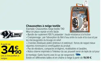 Carrefour Chaussettes à neige textile offre