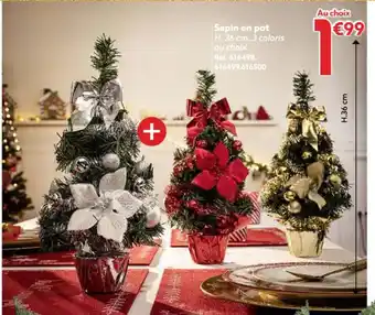 Gifi Sapin en pot H. 36 cm, 3 coloris offre