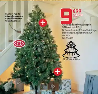 Gifi Anneau lumineux sapin 300 microLED offre