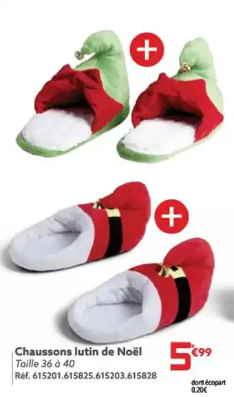Gifi Chaussons lutin de Noël offre