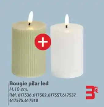 Gifi Bougie pilar led offre
