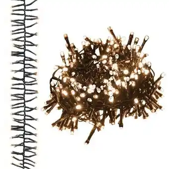 Bricomarché Vidaxl guirlande lumineuse à led groupées 2000 led blanc chaud 17m pvc offre