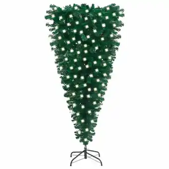 Bricomarché Vidaxl arbre de noël artificiel renversé pré-éclairé vert 180 cm offre