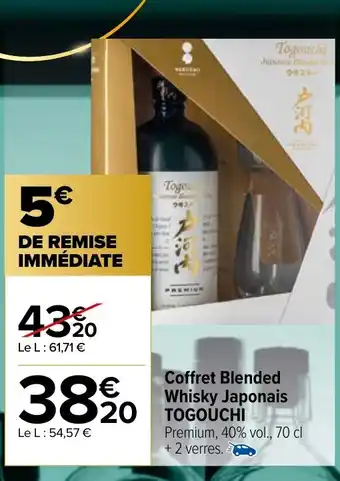 Coffret Blended Whisky Japonais TOGOUCHI