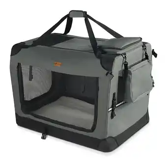 Bricomarché Vounot sac transport pliable chien chat caisse cage portable 70x52x52cm gris offre