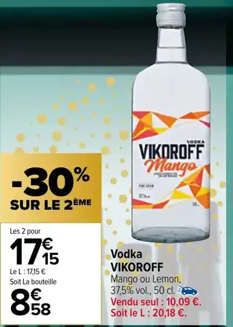 Carrefour Market Vodka VIKOROFF offre