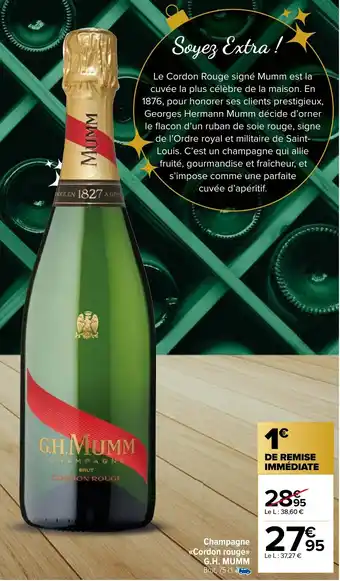 Champagne «Cordon rouge>> G.H. MUMM