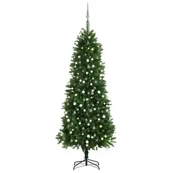 Bricorama Vidaxl arbre de noël artificiel pré-éclairé et boules 240 cm vert offre