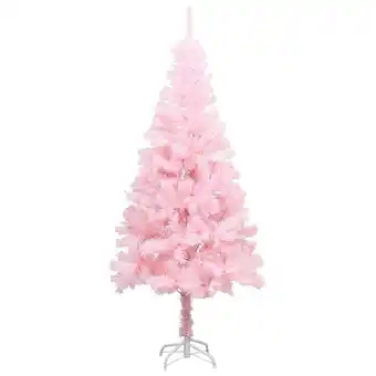 Vidaxl sapin de noël artificiel avec support rose 240 cm pvc