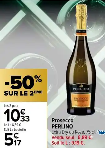 Carrefour Market Prosecco PERLINO offre
