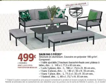 E.Leclerc Salobn Bas 5 Pièces offre