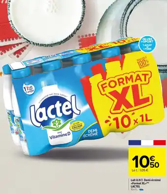 Carrefour Market Lait U.H.T. Demi-écrémé <<Format XL»>(m) offre