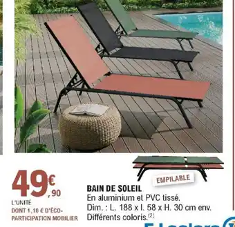 E.Leclerc Bain de soleil offre