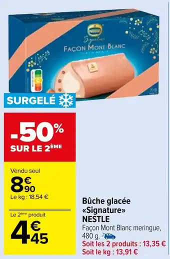 Carrefour Market Bûche glacée <<Signature>> NESTLE offre
