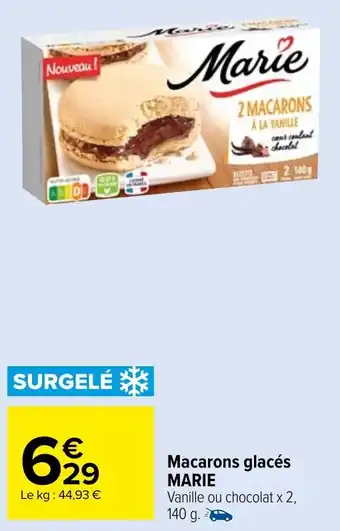 Carrefour Market Macarons glacés MARIE offre