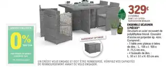 E.Leclerc Ensemble Déjeuner 5 Pièces offre