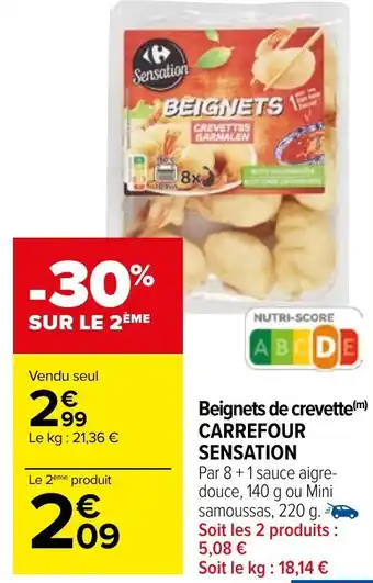 Carrefour Market Beignets de crevette(m) CARREFOUR SENSATION offre