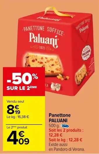 Carrefour Market Panettone PALUANI offre