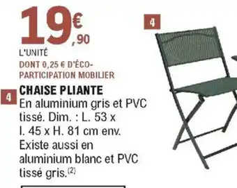 E.Leclerc Chaise Pliante offre