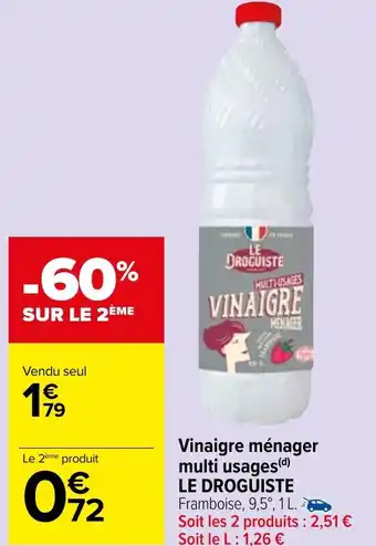 Carrefour Market Vinaigre ménager multi usages(d) LE DROGUISTE offre