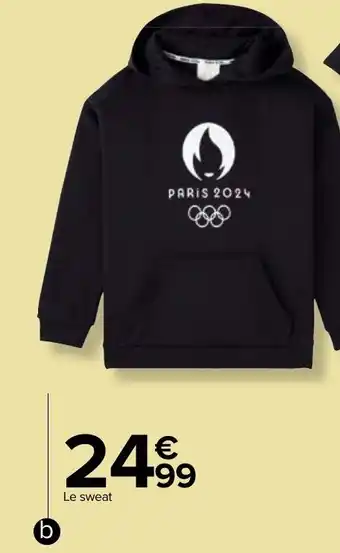 Carrefour Market Sweat enfant des Jeux Olympiques de Paris 2024 offre