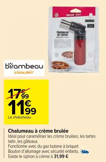 Chalumeau à crème brulée