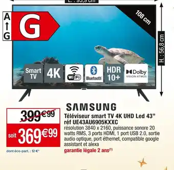 Cora x Carrefour Téléviseur smart TV 4K UHD Led 43 offre
