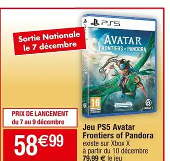 Cora x Carrefour Jeu PS5 Avatar Frontiers of Pandora existe sur Xbox X offre