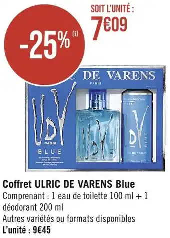 Casino Supermarchés Ulric de varens coffret ulric de varens blue offre