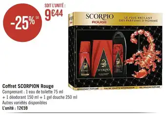 Casino Supermarchés Scorpio coffret scorpio rouge offre