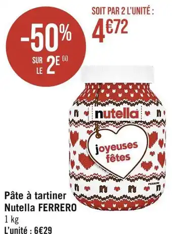 Casino Supermarchés Ferrero pâte à tartiner nutella offre